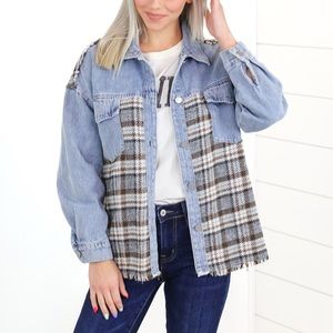 Plaid Jean Jacket